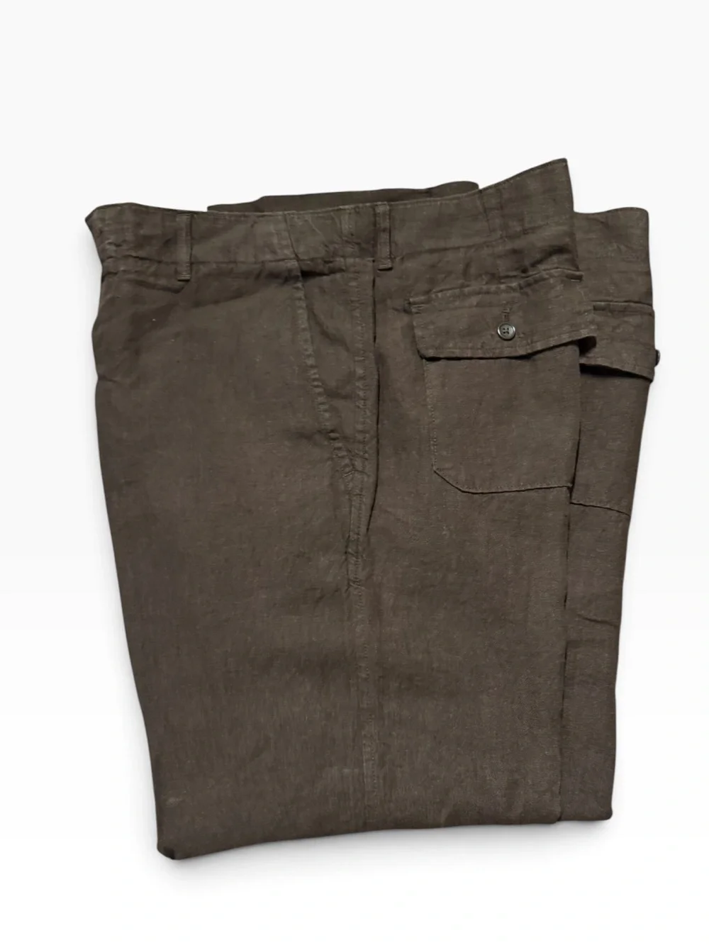 Banana Republic Dark Brown Cargo Linen Pants